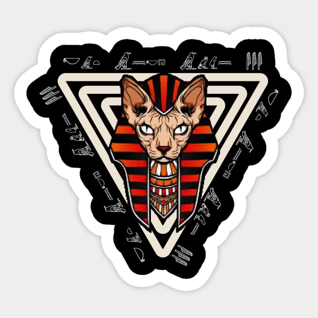 Egyptian cat pharaohs Sticker by r_s980l